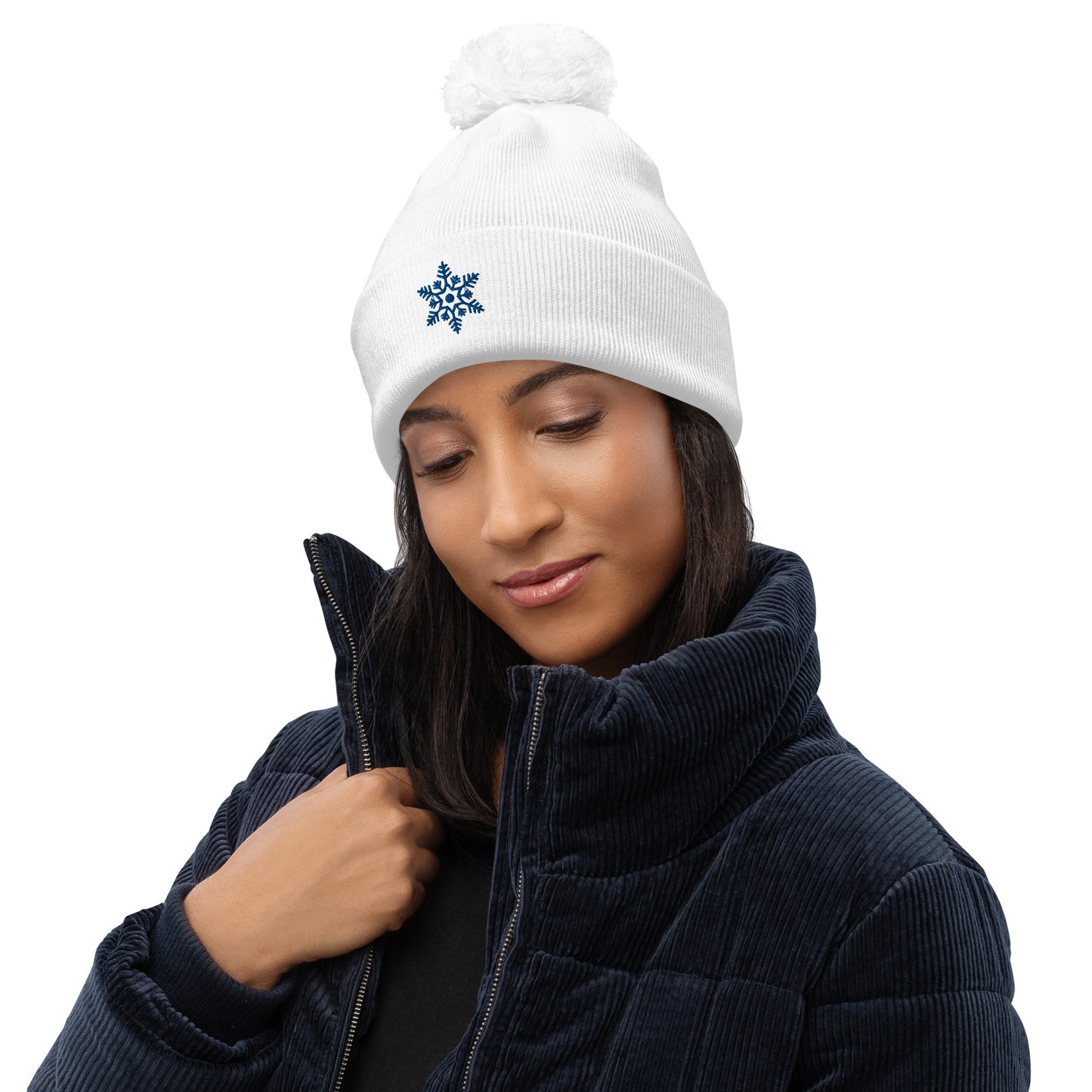 Beanie // Pom pom White